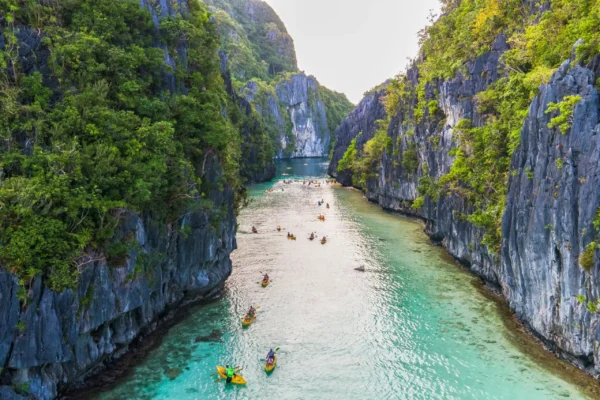 drone view of big lagoon