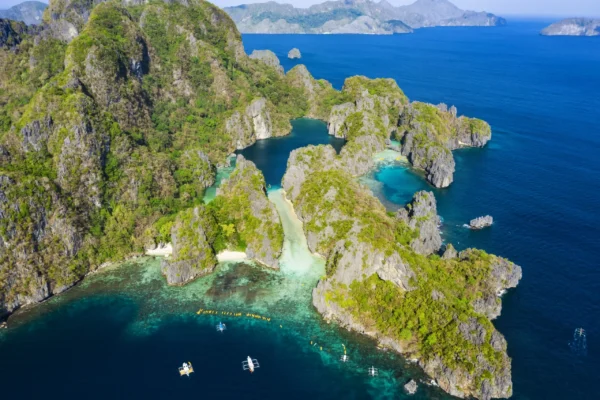 drone view of Big Lagoon and Small Lagoon