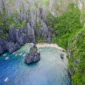 drone view of Secret Lagoon Beach