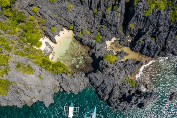 drone view secret beach